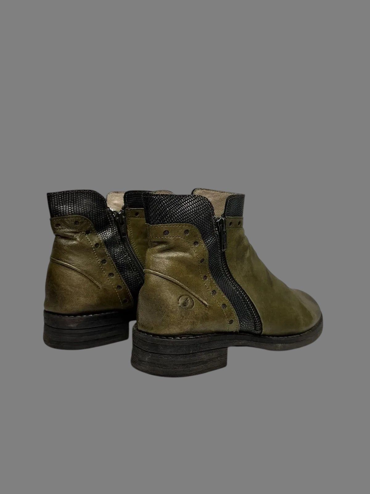 Issey Miyake Italian Vintage AS 98 Leather Biker Boots Rick Owens Style Size US 9 / IT 39 - 6 Thumbnail
