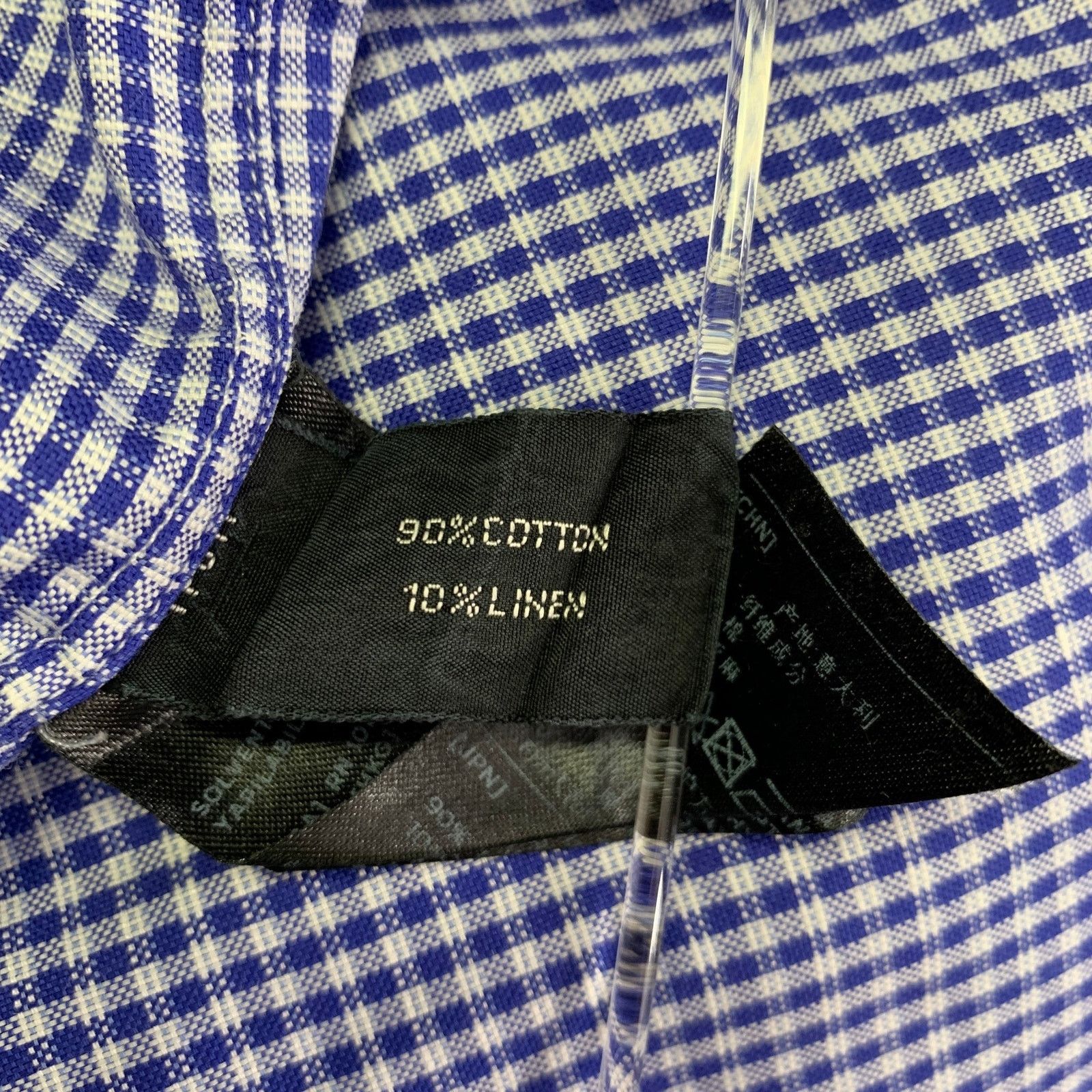 Tom Ford Size L Blue White Plaid Cotton Button Up Long Sleeve Shirt Size US L / EU 52-54 / 3 - 6 Thumbnail