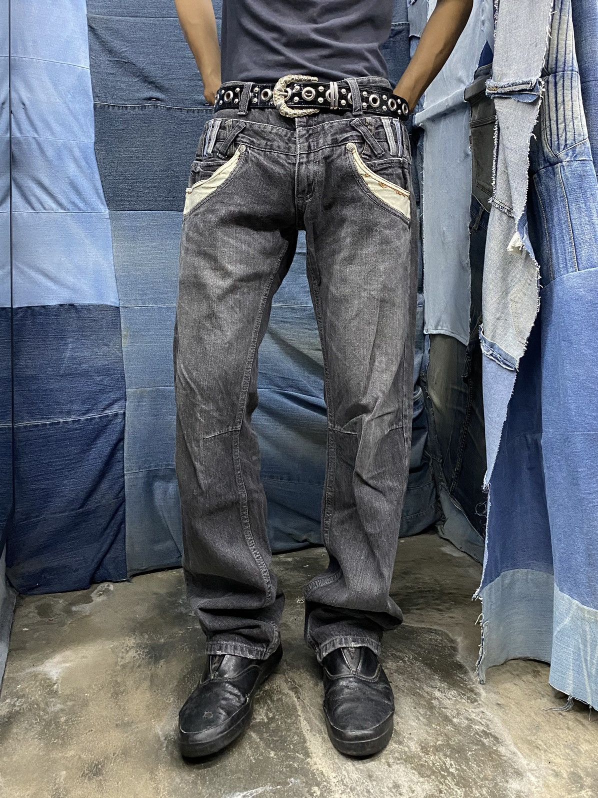 Japanese Brand undefined japanese double waist pant dominate ifsx lgb Size US 31 - 1 Thumbnail