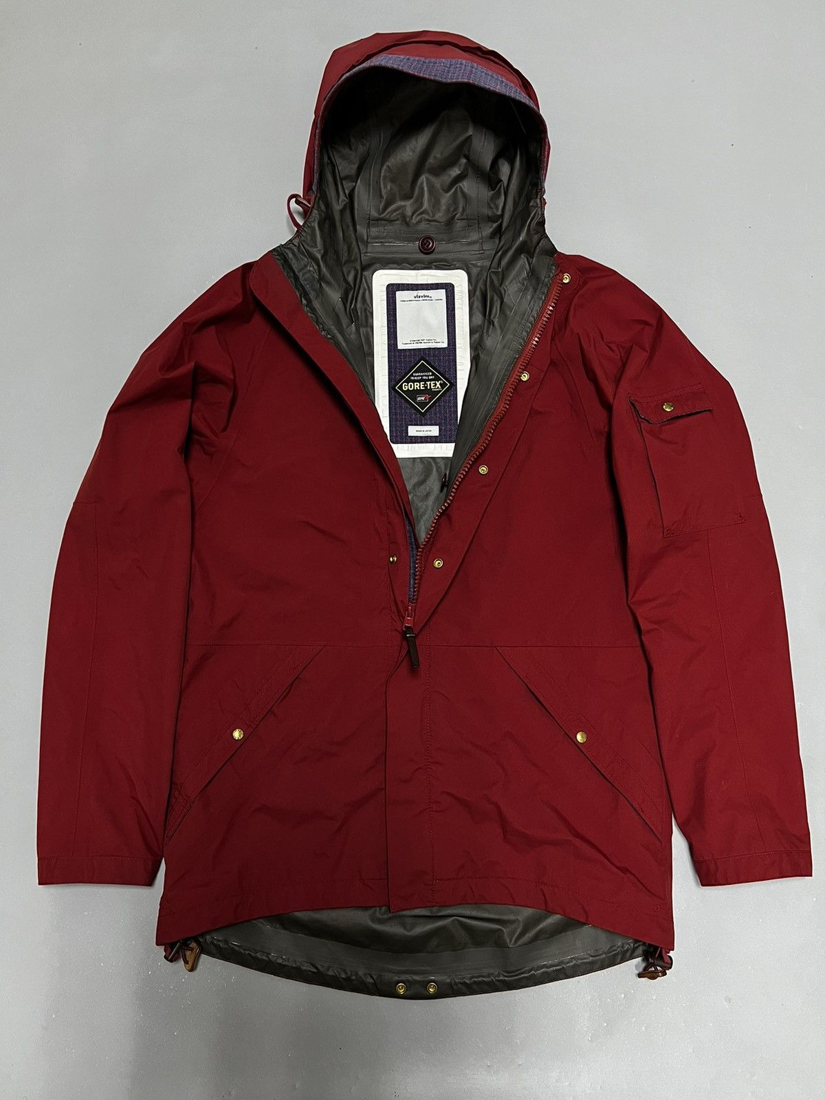 image of Goretex x Visvim Gore Tex 15Ss Jacket 2.5L in Burgandy, Men's (Size Small)