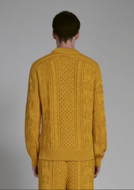 Marni oc11z0525 Cable-Knit Cotton Sweater in Yellow Size US S / EU 44-46 / 1 - 2 Thumbnail