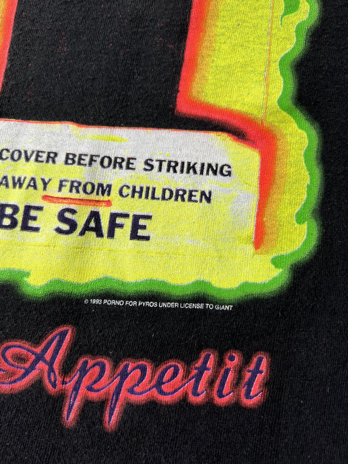 Band Tees Vintage 1993 Porno for Pyros Bon Appetit Reading Festival Size US XL / EU 56 / 4 - 6 Thumbnail