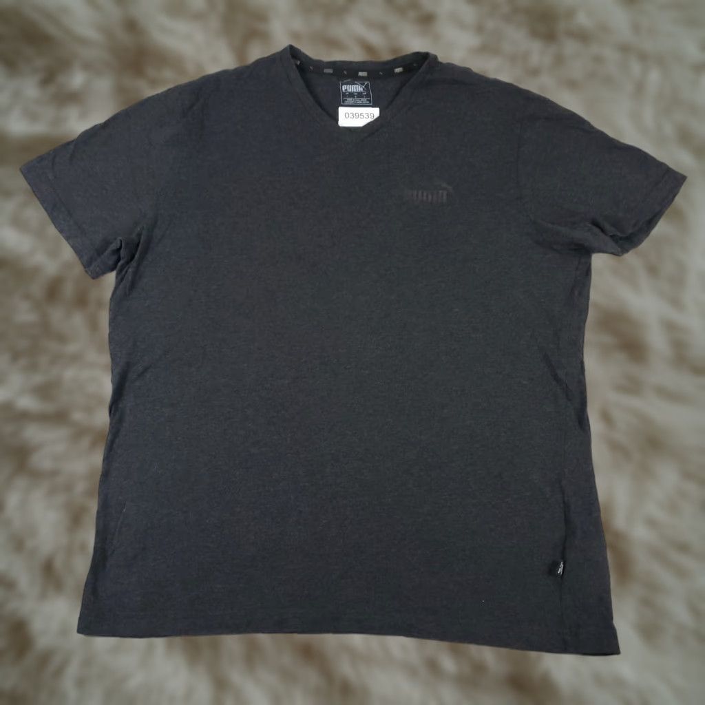 Puma PUMA T Shirt Mens L Gray Casual Short Sleeve Crew Neck Logo Cotton Blend Sport Vintage: No Size US L / EU 52-54 / 3 - 1 Thumbnail