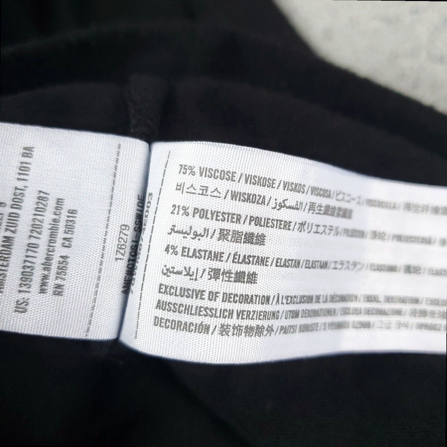 Abercrombie & Fitch Abercrombie Fitch Womens Small Black Short Sleeve T Shirt Size S / US 4 / IT 40 - 6 Thumbnail