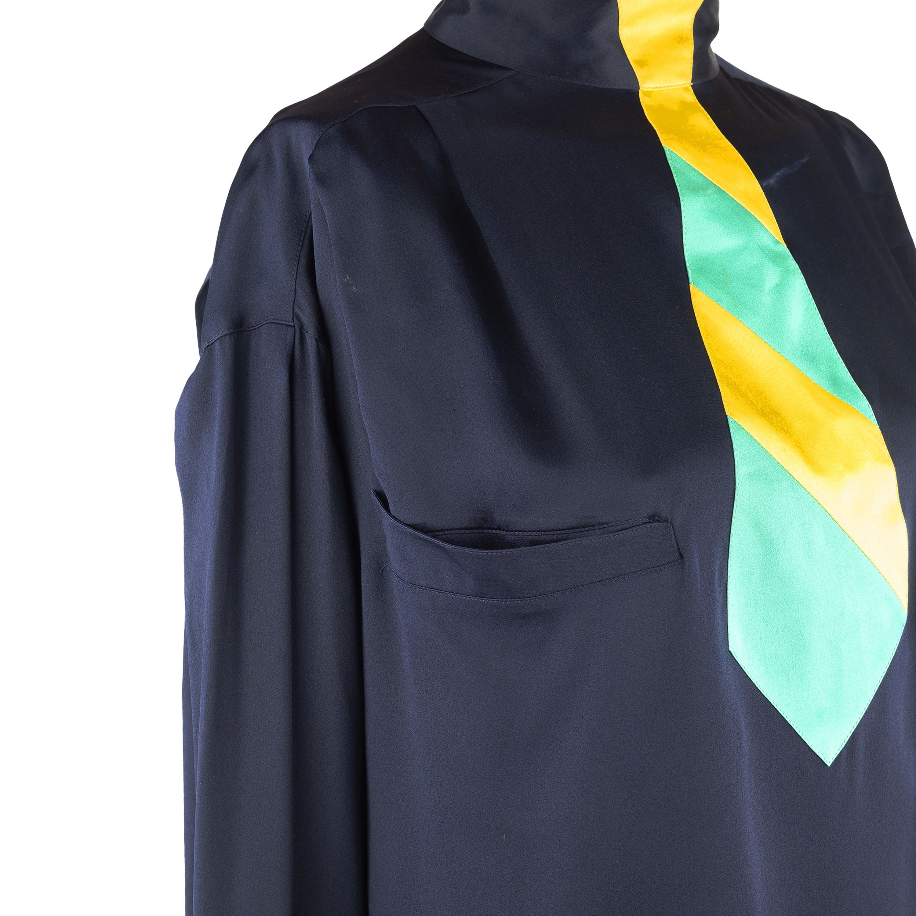 Thierry Mugler Thierry Mugler Vintage Tie Long Sleeve Shirt (M) Size M / US 6-8 / IT 42-44 - 2 Thumbnail