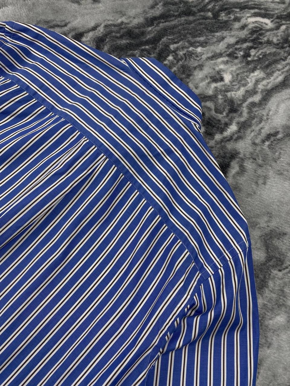 Burberry Burberry Long Sleeve Shirt Buttons Striped Men Size L Blue Size US L / EU 52-54 / 3 - 12 Thumbnail