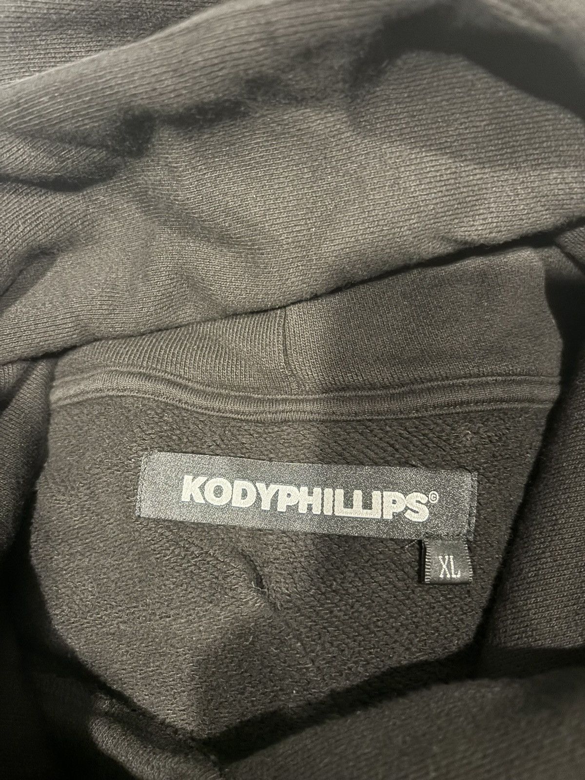 Kody Phillips Kody Phillips Black Copped Hoodie Size US XL / EU 56 / 4 - 5 Thumbnail