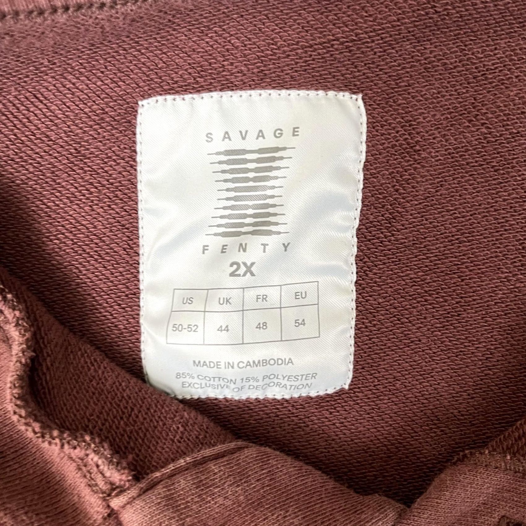 Vintage Savage X Fenty Polo Shirt 2XL Red Long Sleeve Cotton Blend Pullover Womens Size XXL / US 16-18 / IT 52-54 - 2 Thumbnail