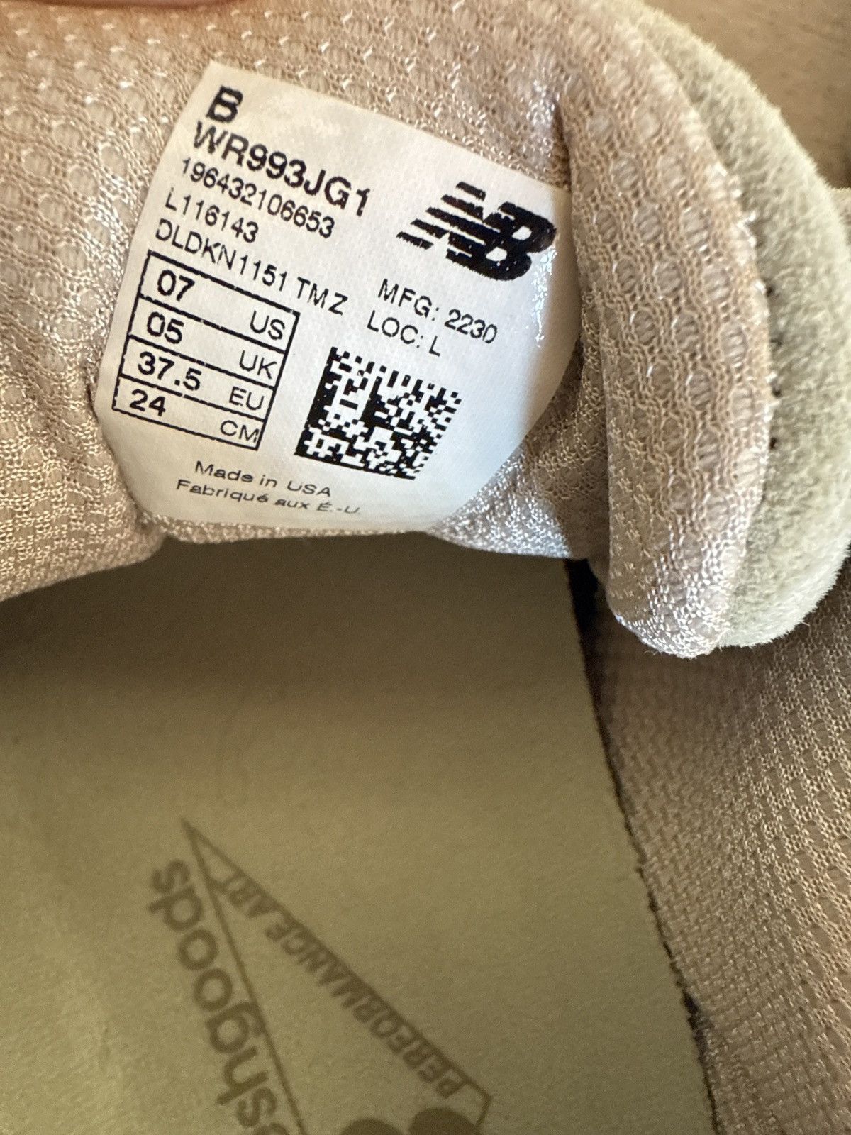 Joe Freshgoods × New Balance New Balance x JFG 993 Performance Arts in Sage size US W7 Size US 7 / IT 37 - 6 Thumbnail