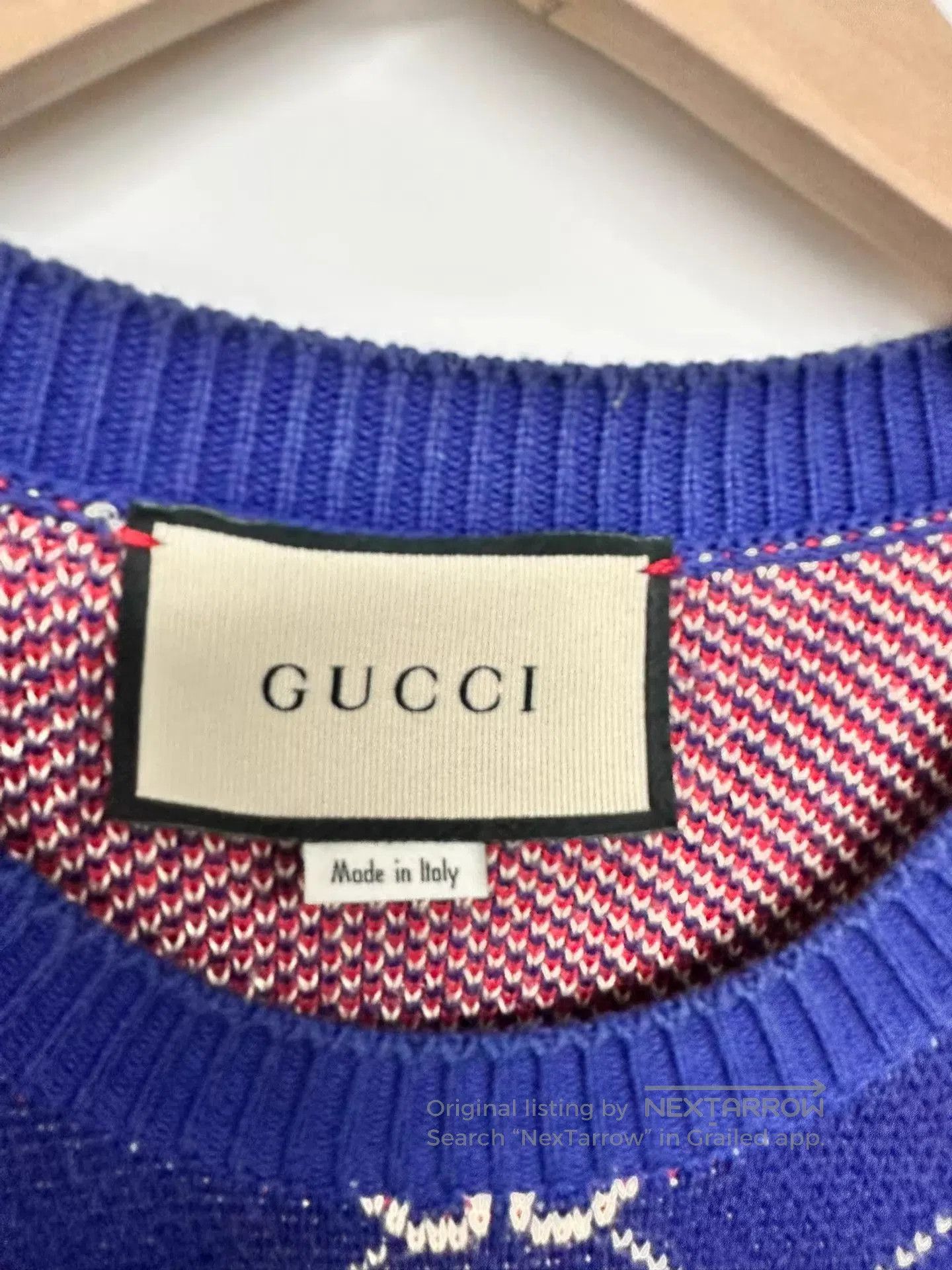Gucci Blue Patterned Long Sleeve Sweater Size L. Size US L / EU 52-54 / 3 - 8 Thumbnail