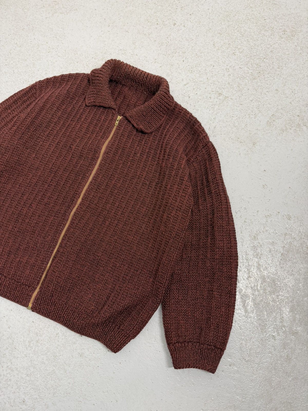 Vintage True Vintage 60s Dense Knitted Eclair Zip Sweater Size US L / EU 52-54 / 3 - 2 Thumbnail