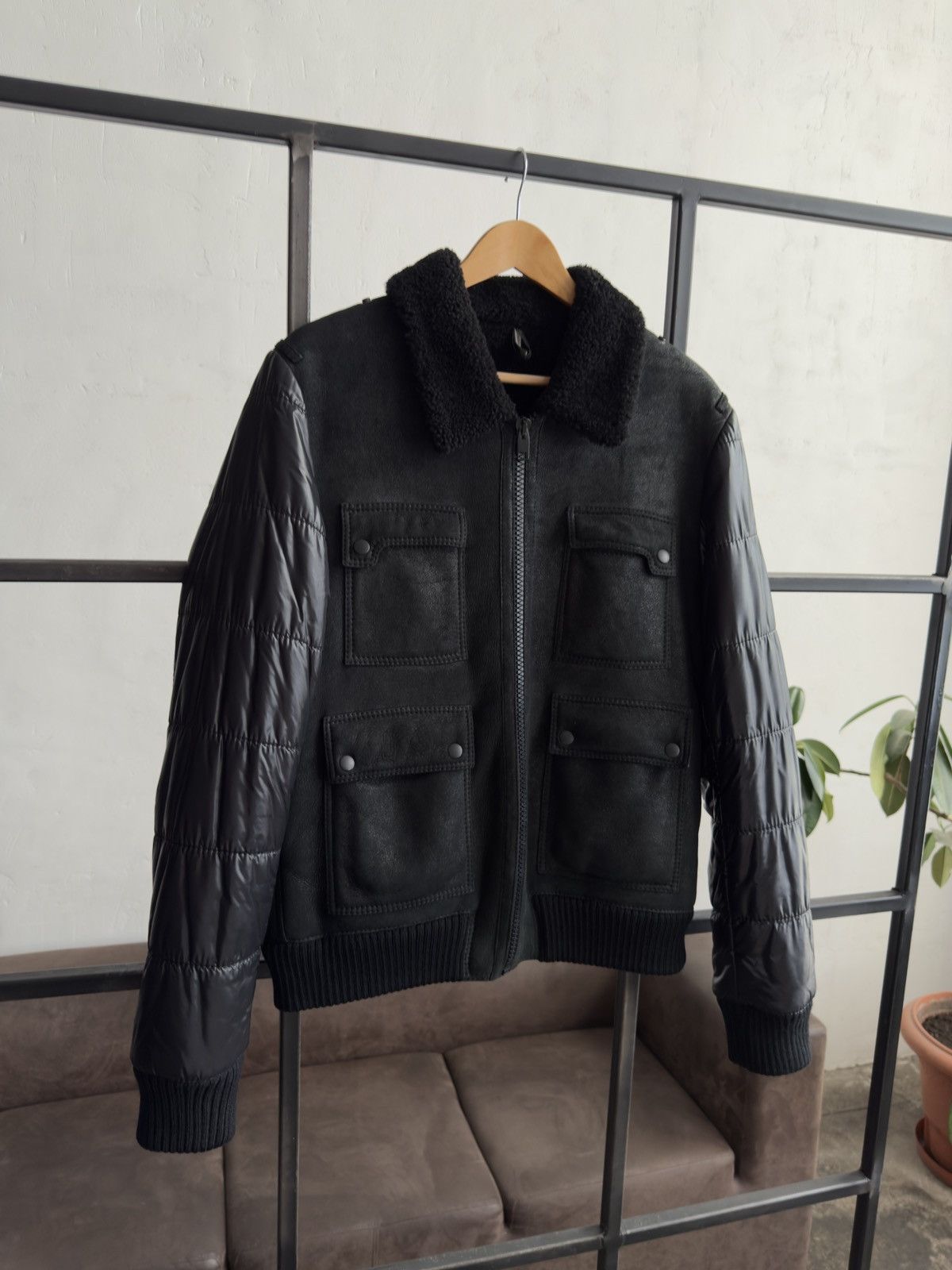 Dior Dior Leather Shearling Jacket FW07 Navigate Hedi Slimane Size US L / EU 52-54 / 3 - 3 Thumbnail