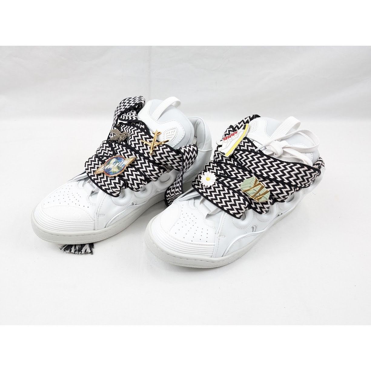 Lanvin o1rshd1 Curb Sneakers in White/Black Size US 10 / EU 43 - 18 Thumbnail