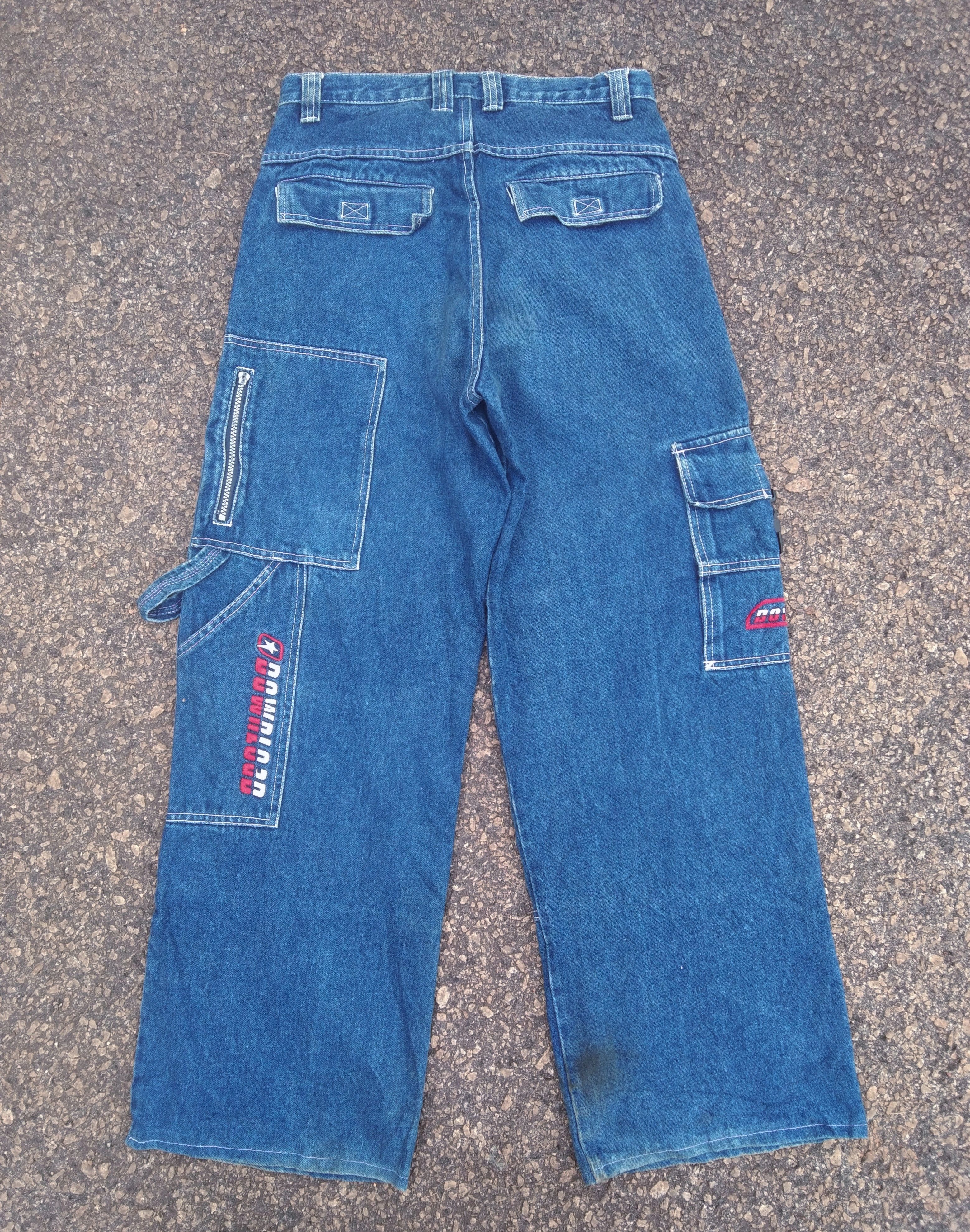 Jean × Vintage Vintage Y2k Here & There Carpenter Style Baggy Jeans 29x30 Size US 29 - 2 Thumbnail