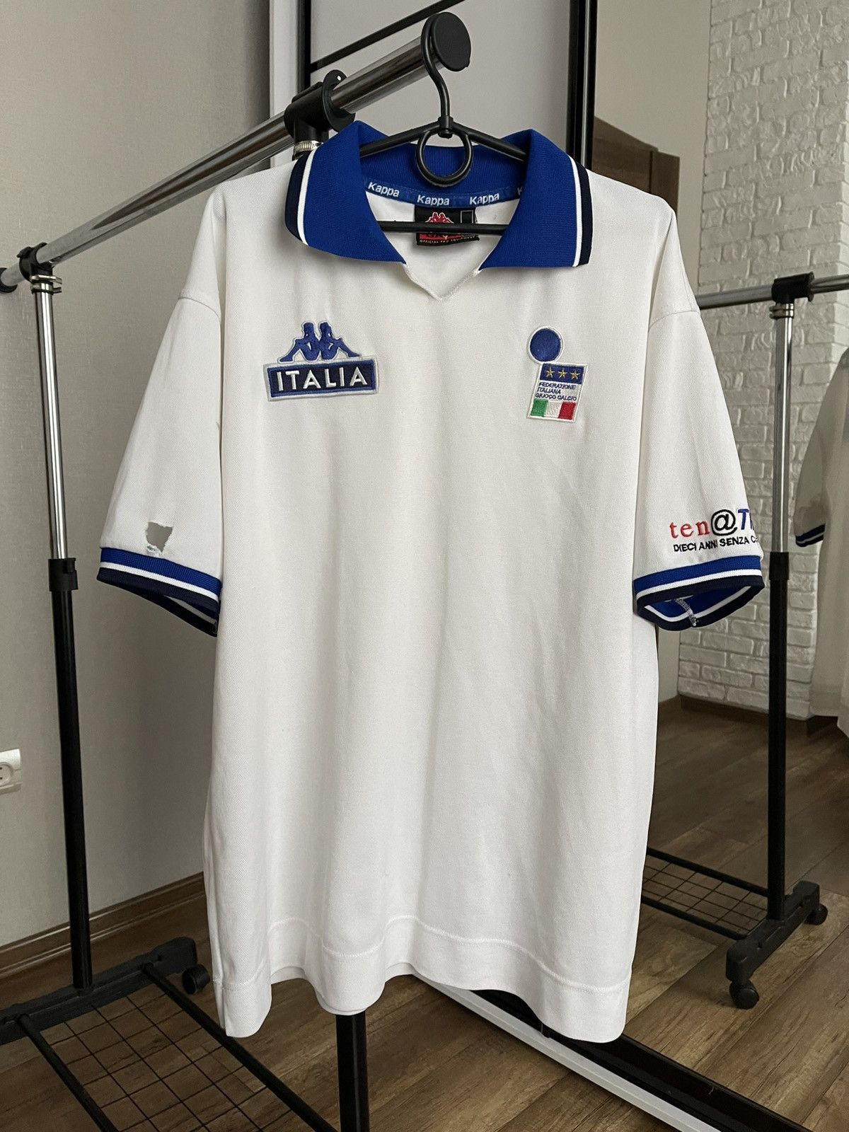 Kappa 1999/2000 Kappa Italy Training Vintage Soccer Jersey Shirt Size US XL / EU 56 / 4 - 1 Thumbnail