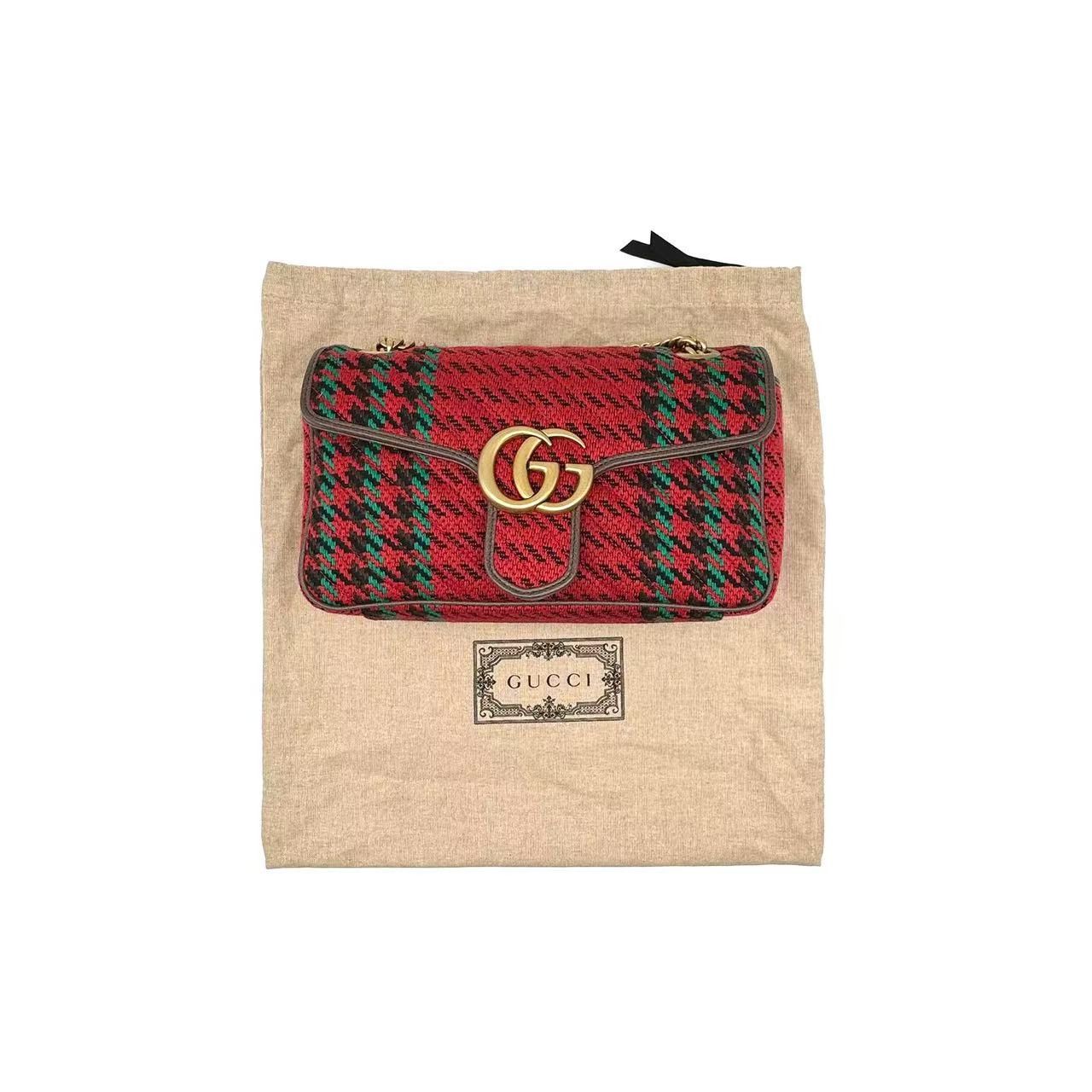 Gucci Gucci GG Marmont Small Houndstooth Shoulder Bag Size ONE SIZE - 4 Thumbnail