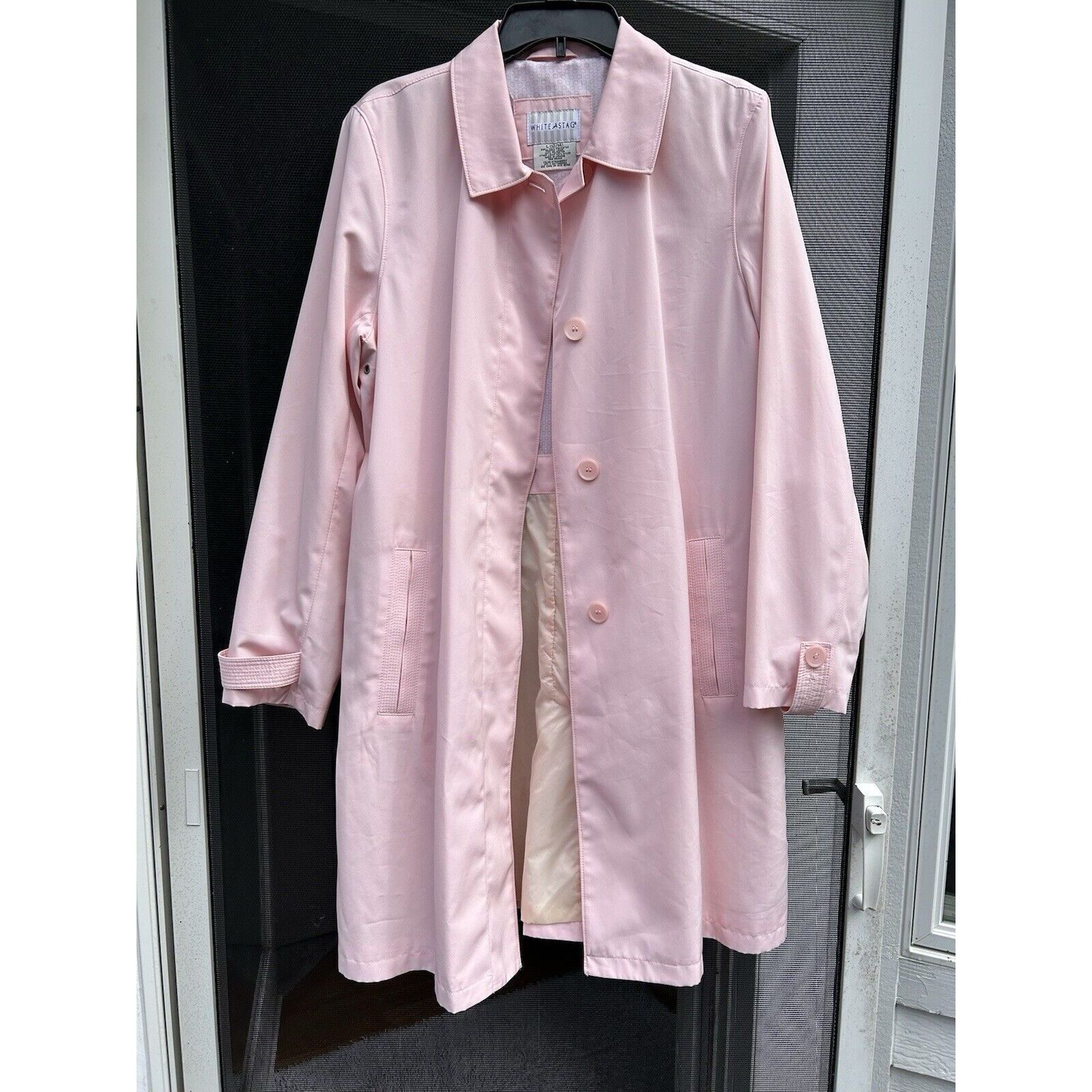 Other White Stag Women's Pink Polyester Trench Coat Size L 12/14 Size L / US 10 / IT 46 - 3 Thumbnail