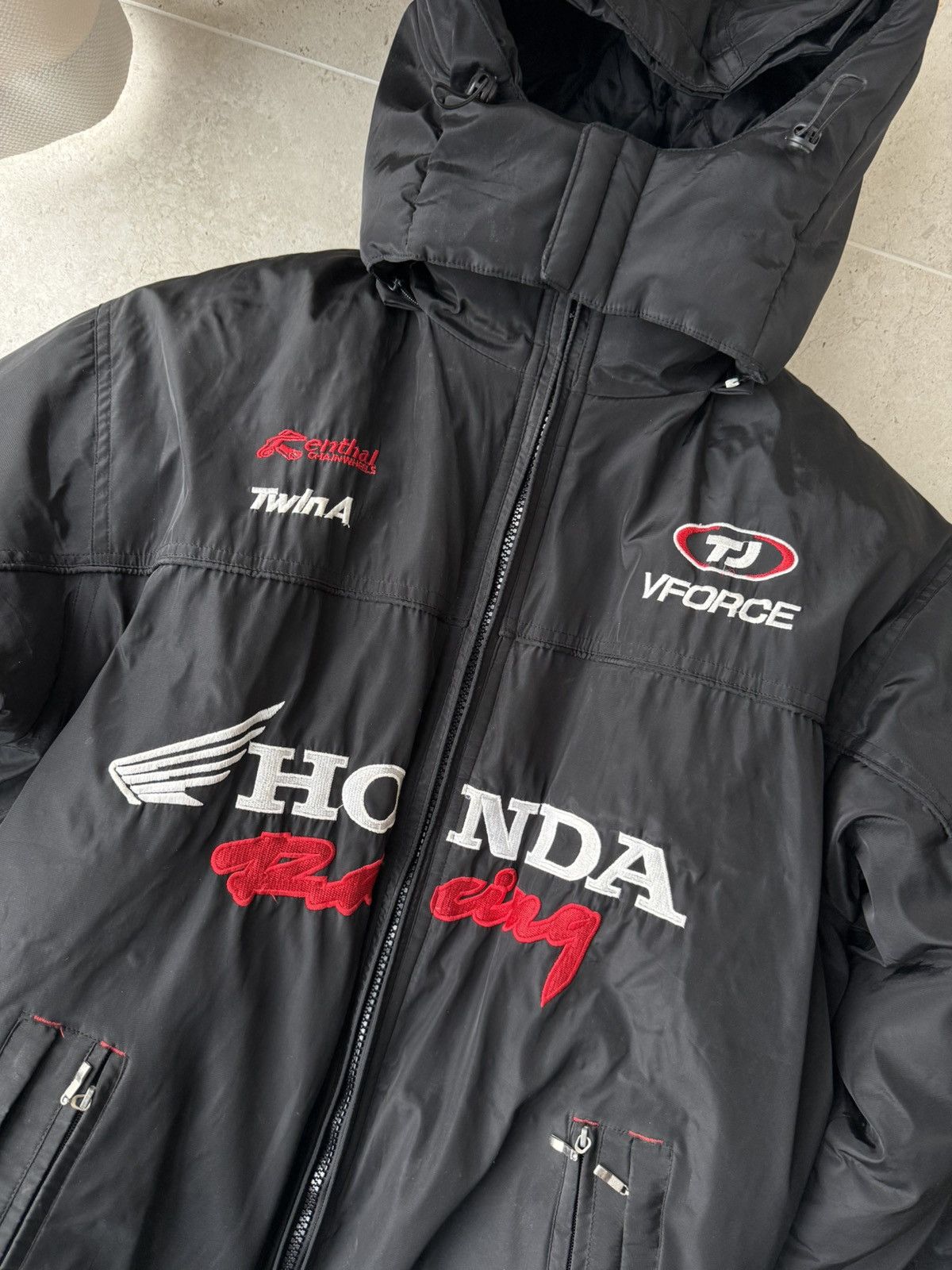 Honda Vintage Honda Puffer Winter Jacket Y2K Racing Size US XL / EU 56 / 4 - 4 Thumbnail