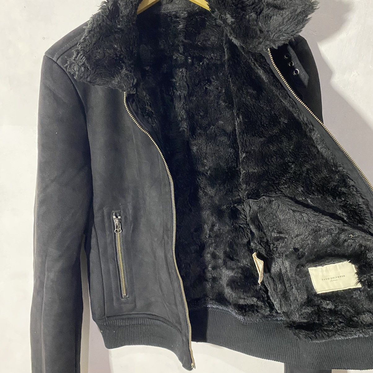 If Six Was Nine 2000s Nano Universe - Biker Fur Suede Shearling Jacket Size US M / EU 48-50 / 2 - 5 Thumbnail