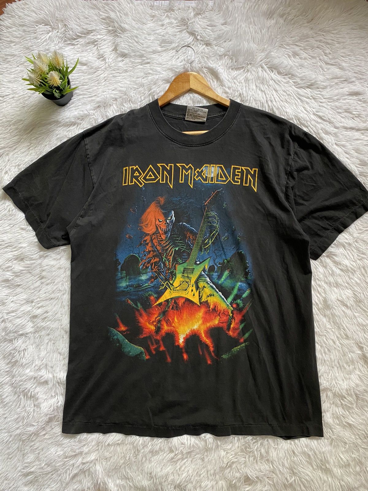 Band Tees × Iron Maiden × Vintage Vintage Bootleg Iron Maiden Size US L / EU 52-54 / 3 - 1 Thumbnail