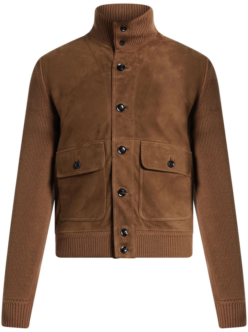 Tom Ford o1w1db10925 KBF001 Knitwear Button Jacket in Brown Size US XXL / EU 58 / 5 - 1 Thumbnail