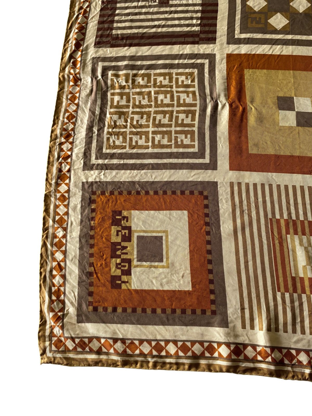 Fendi Fendi Multi Logo Silk Handkerchief/ Neckerchief/ Bandana Size ONE SIZE - 4 Thumbnail