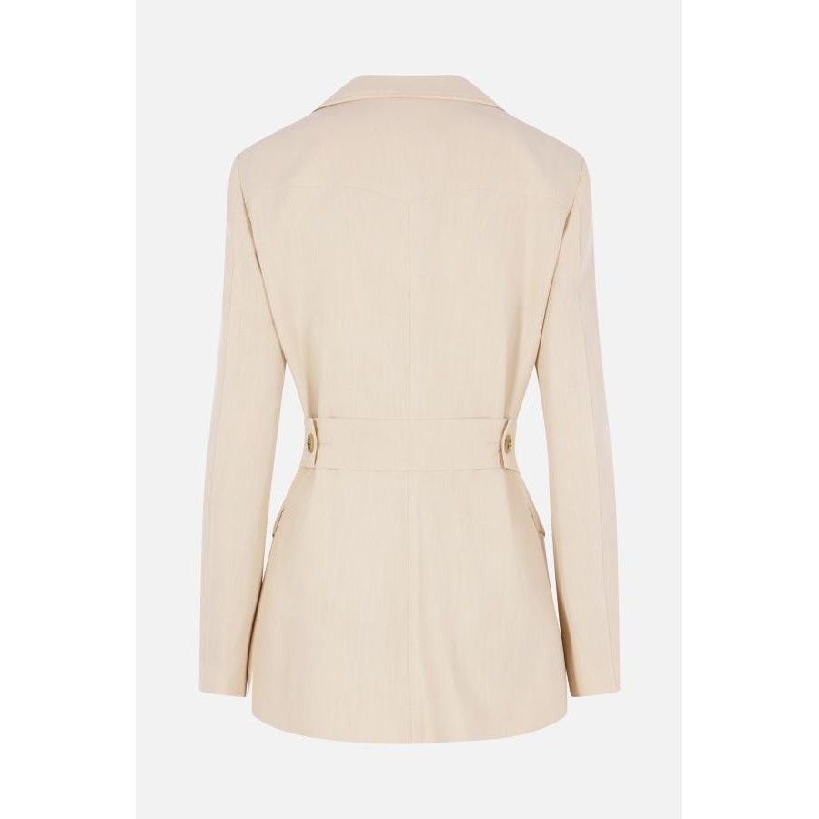 Etro ETRO Cream Belted Viscose Single-Breasted Jacket New & Authe Size M / US 6-8 / IT 42-44 - 2 Thumbnail