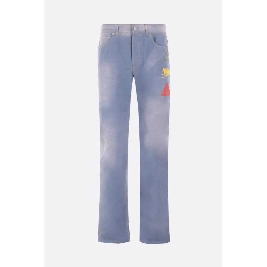 Dior DIOR Blue Embroidered Regular Fit Denim Jeans New & Authenti Size US 31 - 1 Preview
