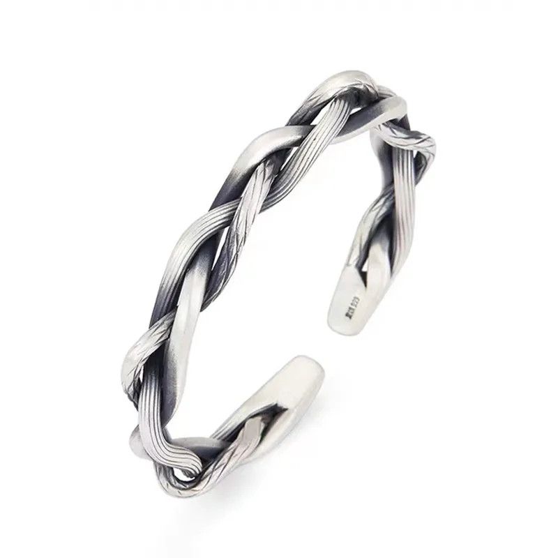 Jewelry Silver-Plated Twisted Twist Bracelet Size ONE SIZE - 4 Thumbnail