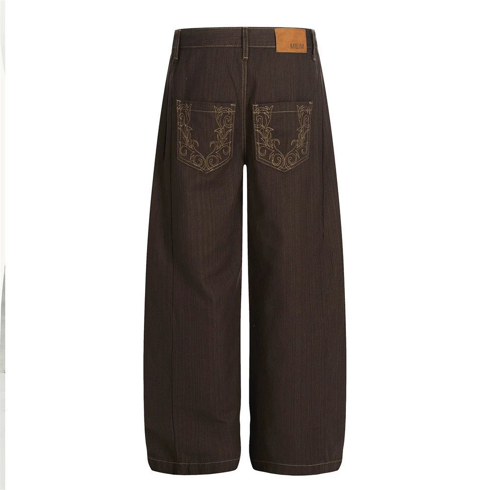 Jean Men's loose cleanfit casual embroidered straight jeans Size US 32 / EU 48 - 2 Thumbnail