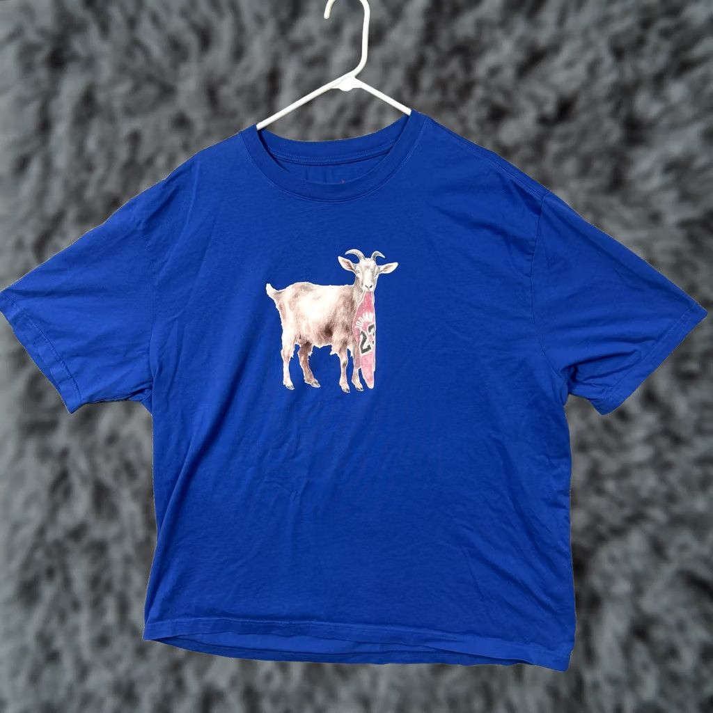 Jordan Brand Jordan Shirt Mens 2XL Blue Goat 23 Michael Graphic Basketball Streetwear Tee Size US XXL / EU 58 / 5 - 1 Thumbnail