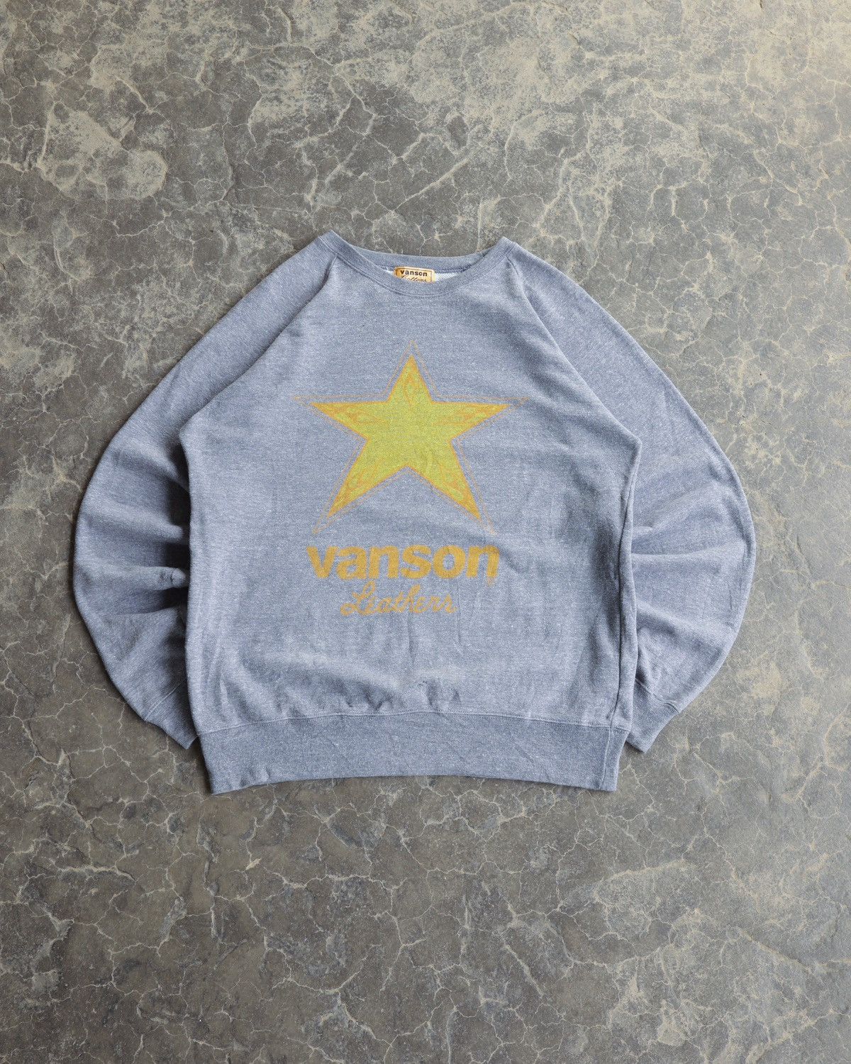 Vanson Leathers Modern Vanson Leather Japanese Archive Star Grey Crewneck Size US L / EU 52-54 / 3 - 1 Thumbnail