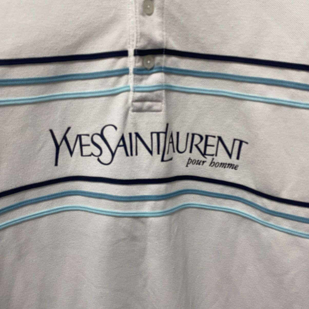 Vintage Vintage YVES SAINT LAUREN Big Logo Polo Shirt Size US M / EU 48-50 / 2 - 5 Thumbnail