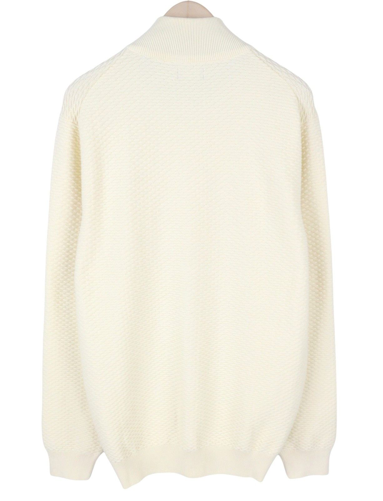 Gant TRIANGLE TEXTURE FULL ZIP XL Cream Stretch Jumper 87318 Size US XL / EU 56 / 4 - 4 Thumbnail