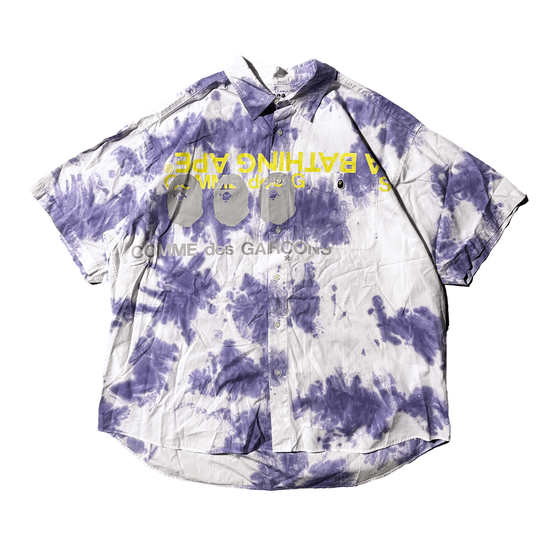 Bape × Comme des Garcons BAPE x CDG Osaka Exclusive Tie & Dye S/S Shirt (XL) Size US XL / EU 56 / 4 - 1 Thumbnail