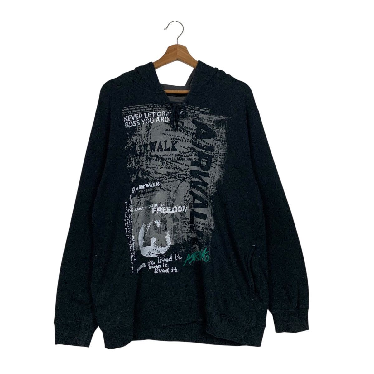Airwalk AIRWALK Big Logo Pullover Hoodie Sweatshirt #3637-C166 Size US XL / EU 56 / 4 - 7 Thumbnail