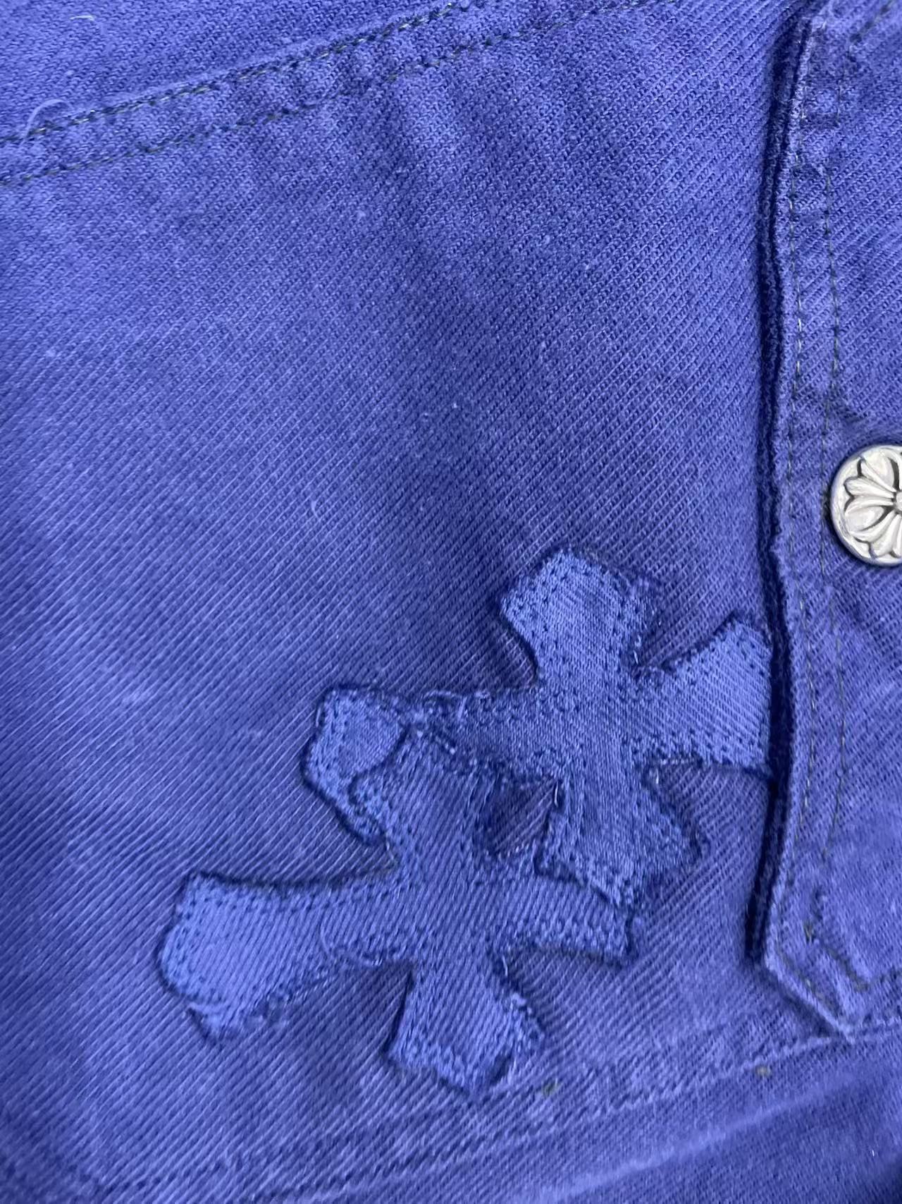 Chrome Hearts Chrome Hearts Cross Patch Bleu de Travail French Work Jacket Size US M / EU 48-50 / 2 - 5 Thumbnail