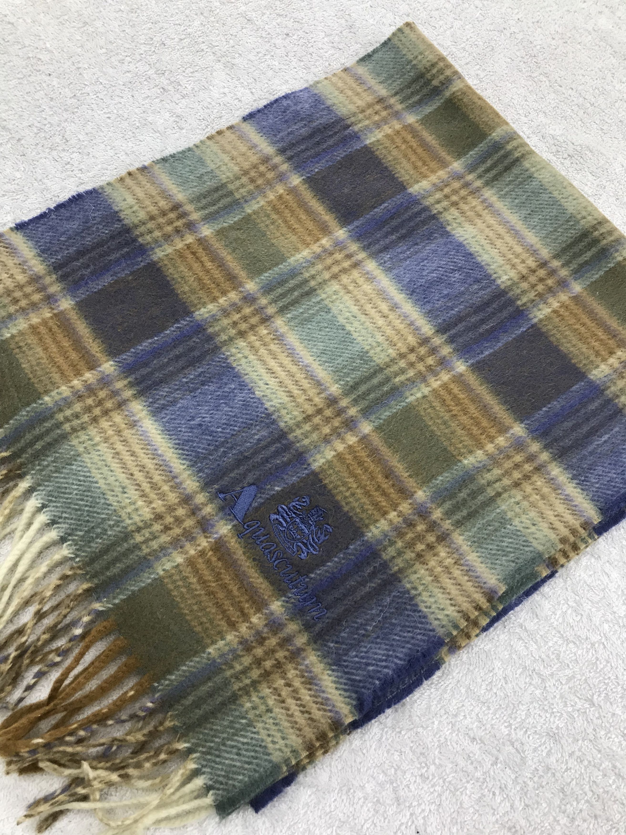 Aquascutum × Vintage Aquascutum Scarf / Muffler / Neckwear - WW1174 Size ONE SIZE - 3 Thumbnail