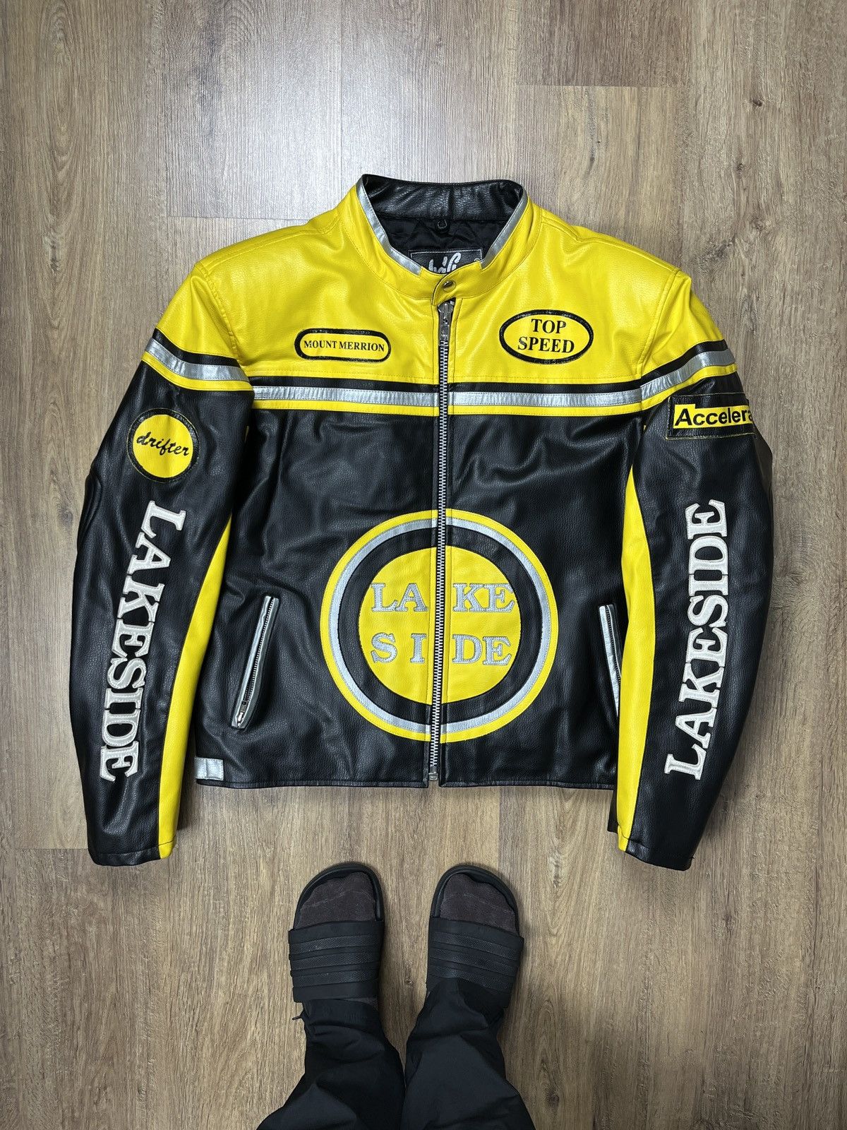 DRIFTER ➕ y2k racing moto leather jacket by drifter vintage Size US XL / EU 56 / 4 - 2 Thumbnail