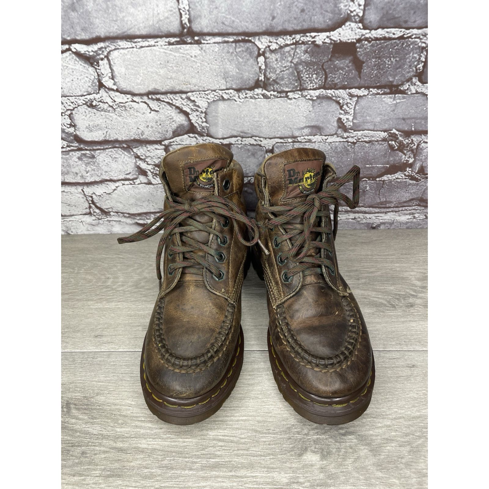 Dr. Martens VTG Dr Doc Martens Brown Leather Lace Up Boots Unisex Sz 4UK Size US 5 / IT 35 - 17 Thumbnail