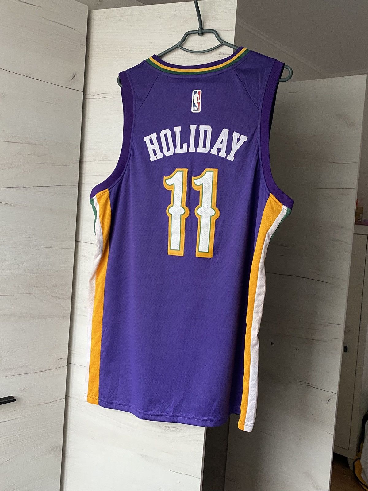 Nike Nike Pelicans Jrue Holiday 11 Mardi Gras Prple Jersey NBA52 Size US XL / EU 56 / 4 - 3 Thumbnail