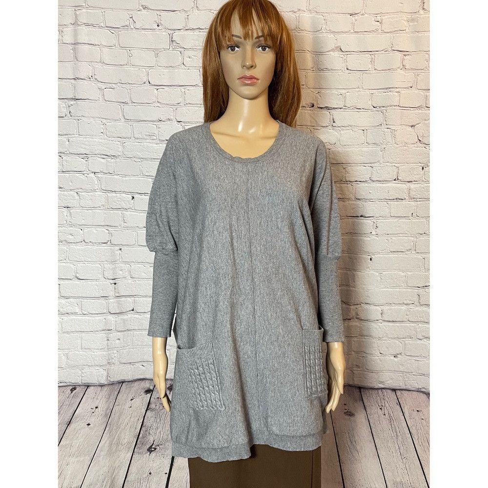 Other Escio Ponco Box Grey Viscose Sweater Size L/XL Size XL / US 12-14 / IT 48-50 - 1 Thumbnail