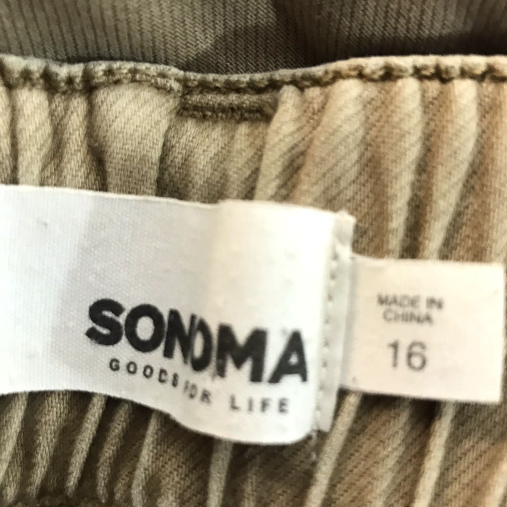 Vintage VINTAGE Sonoma Women's Paperbag Pants Size 16 Beige Cotton Lyocell Spandex Crop Straight Fit Size 38" / US 16 / IT 52 - 7 Thumbnail
