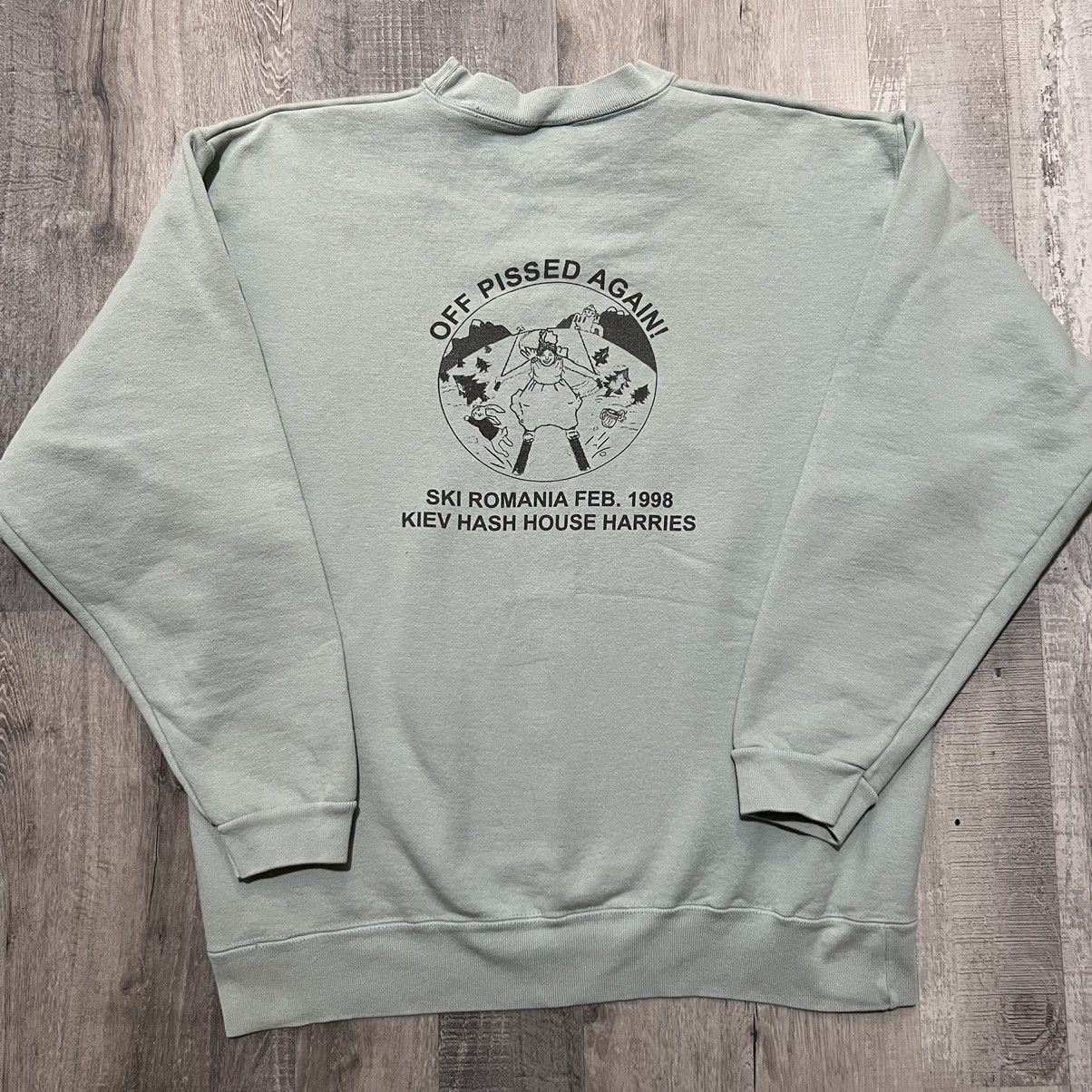 Vintage VTG Ski Romania Kiev Hash House 90s Skiing Club Sweatshirt Size US XL / EU 56 / 4 - 1 Thumbnail