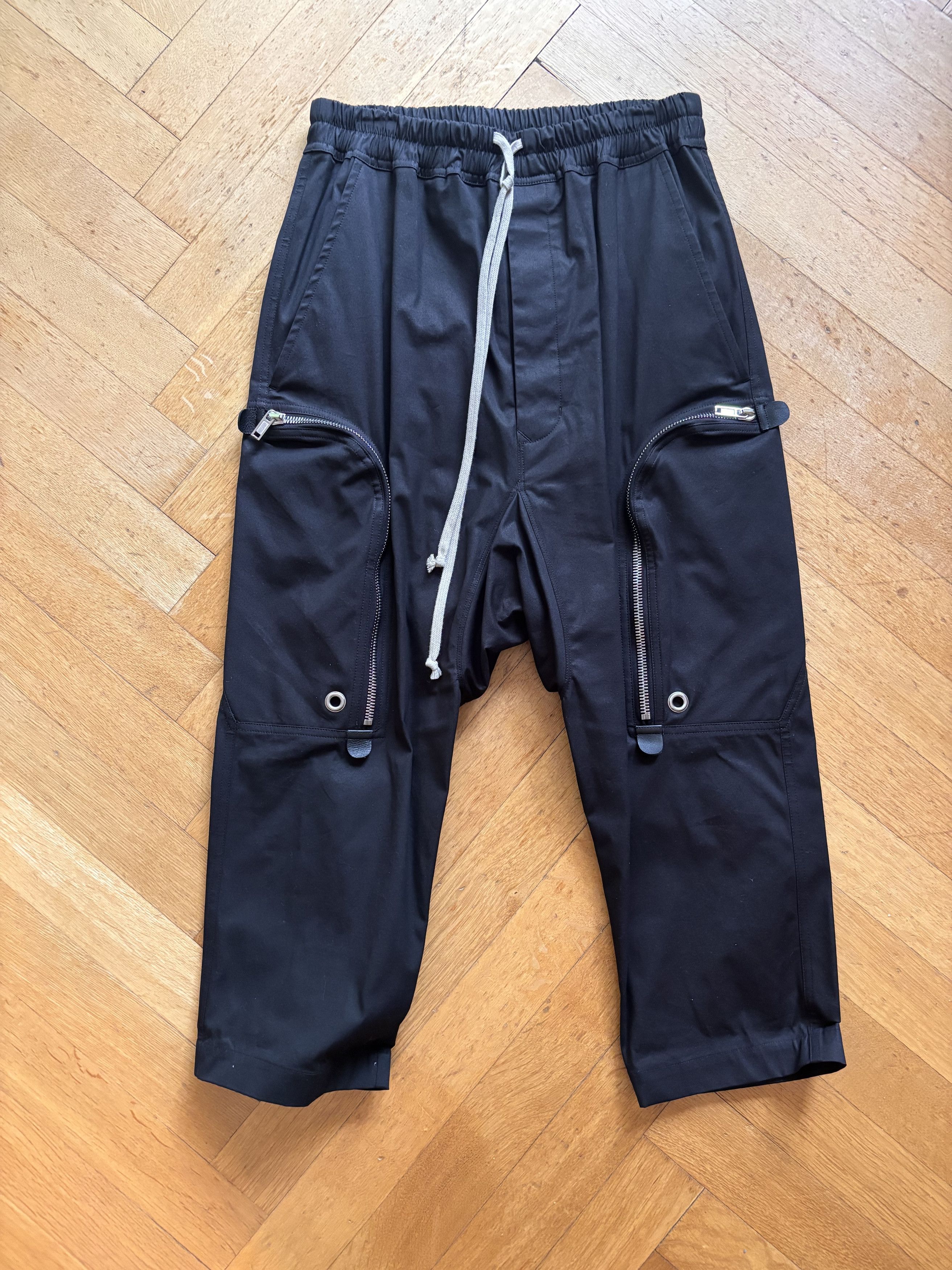 パンツ RICK OWENS BAUHAUS BELA CROPPED PANTS Rick Owens/22FW/BAUHAUS BELA/Cropped pants/42/Cotton/BLK