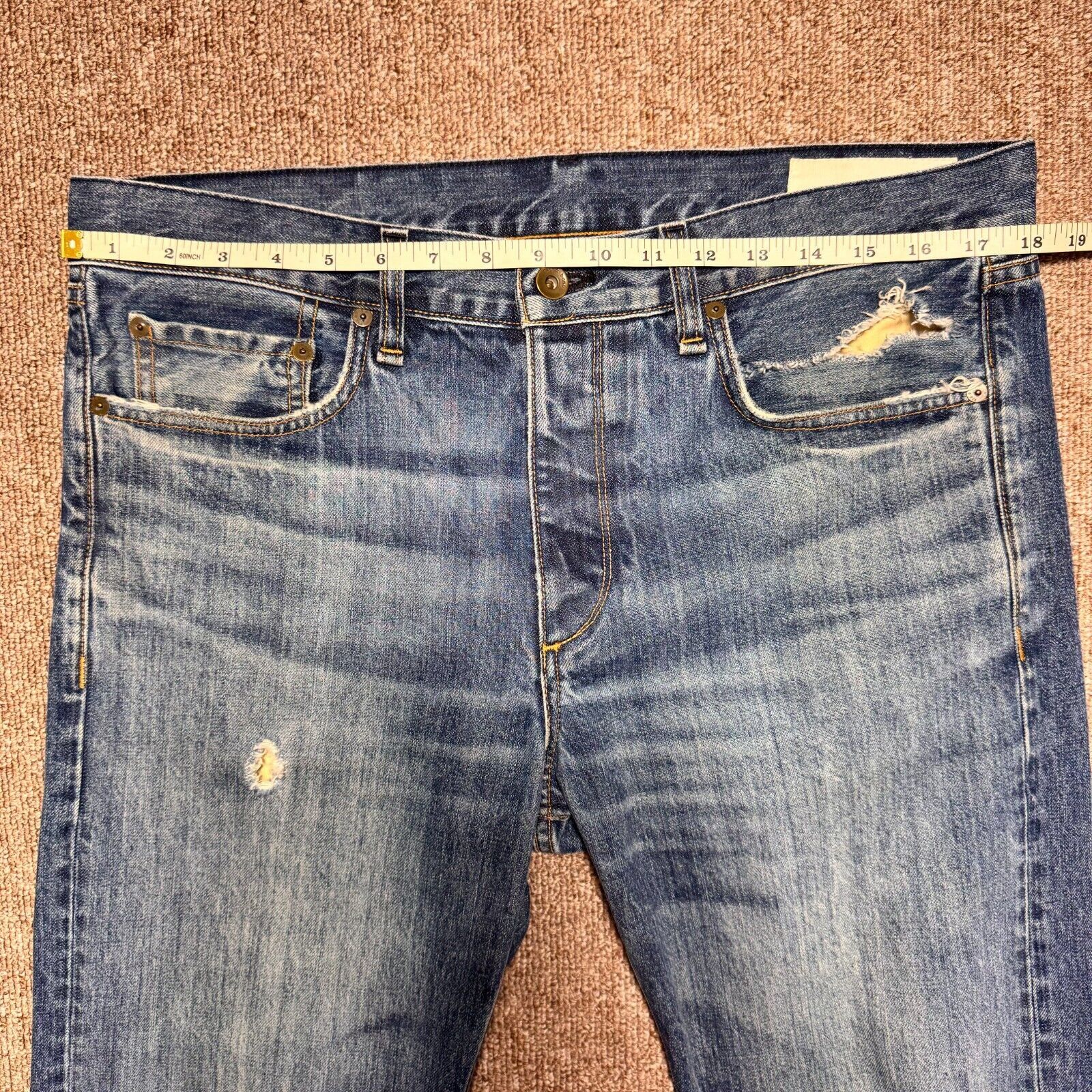 Rag & Bone rag & bone Standard Issue Distressed Denim Fit 2 Slim Leg Size US 33 - 4 Thumbnail