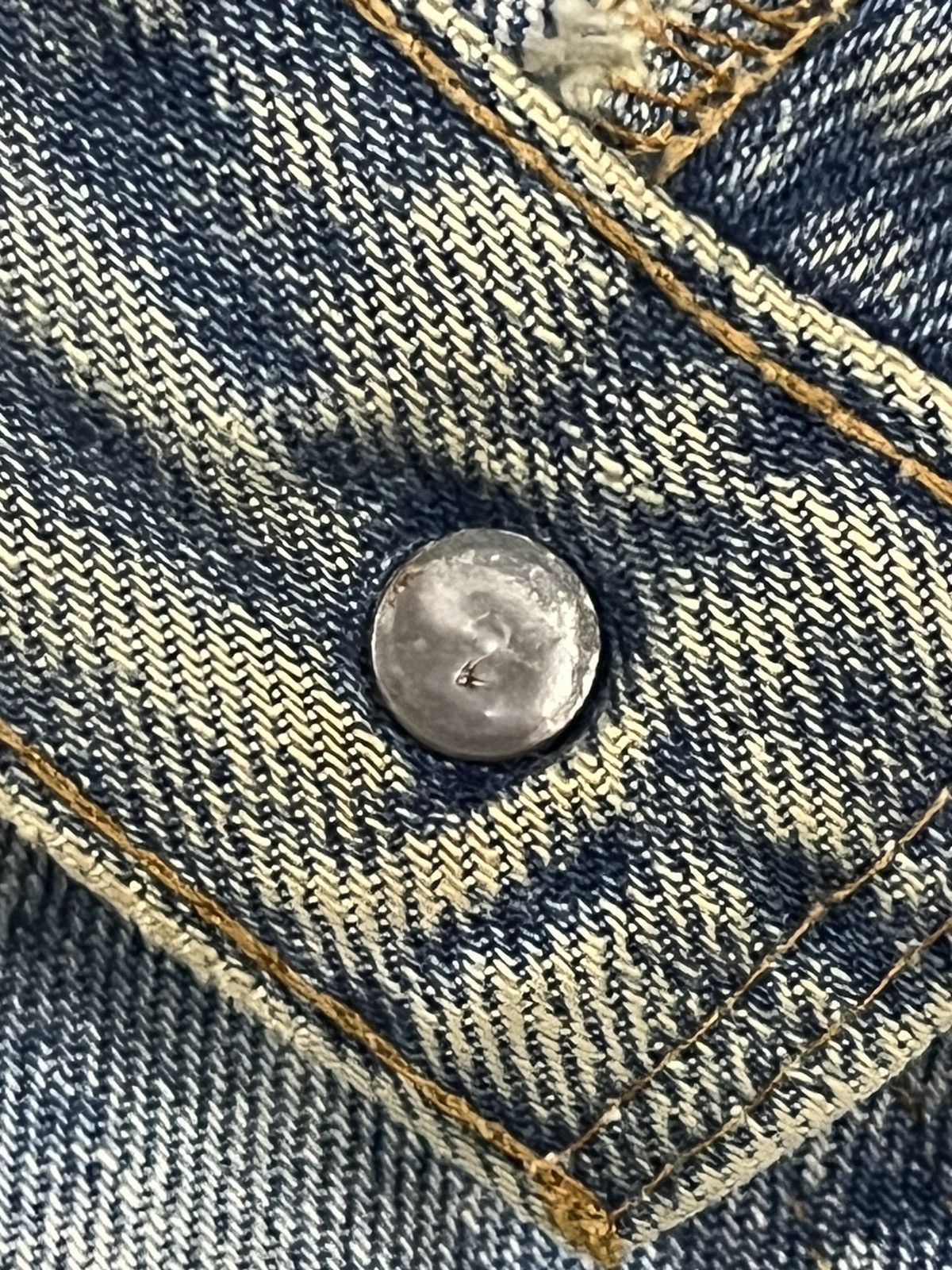 Levi's Vintage 70s Levis 501 Selvedge Button Stamp #2 Destroy Jeans Size US 34 / EU 50 - 10 Thumbnail