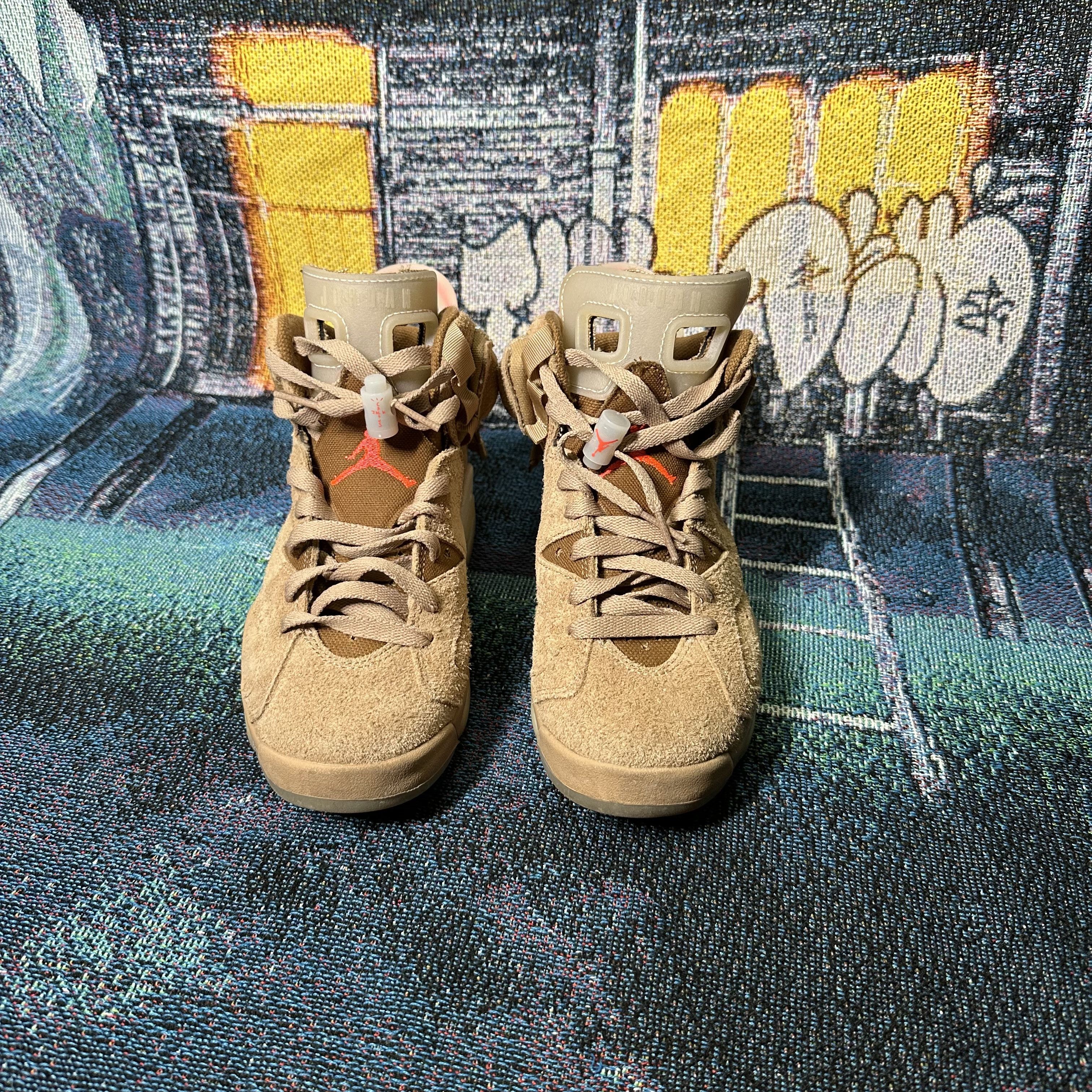 Jordan Brand × Travis Scott Air Jordan x Travis Scott Retro 6 British Khaki Size US 5 / EU 37 - 3 Thumbnail
