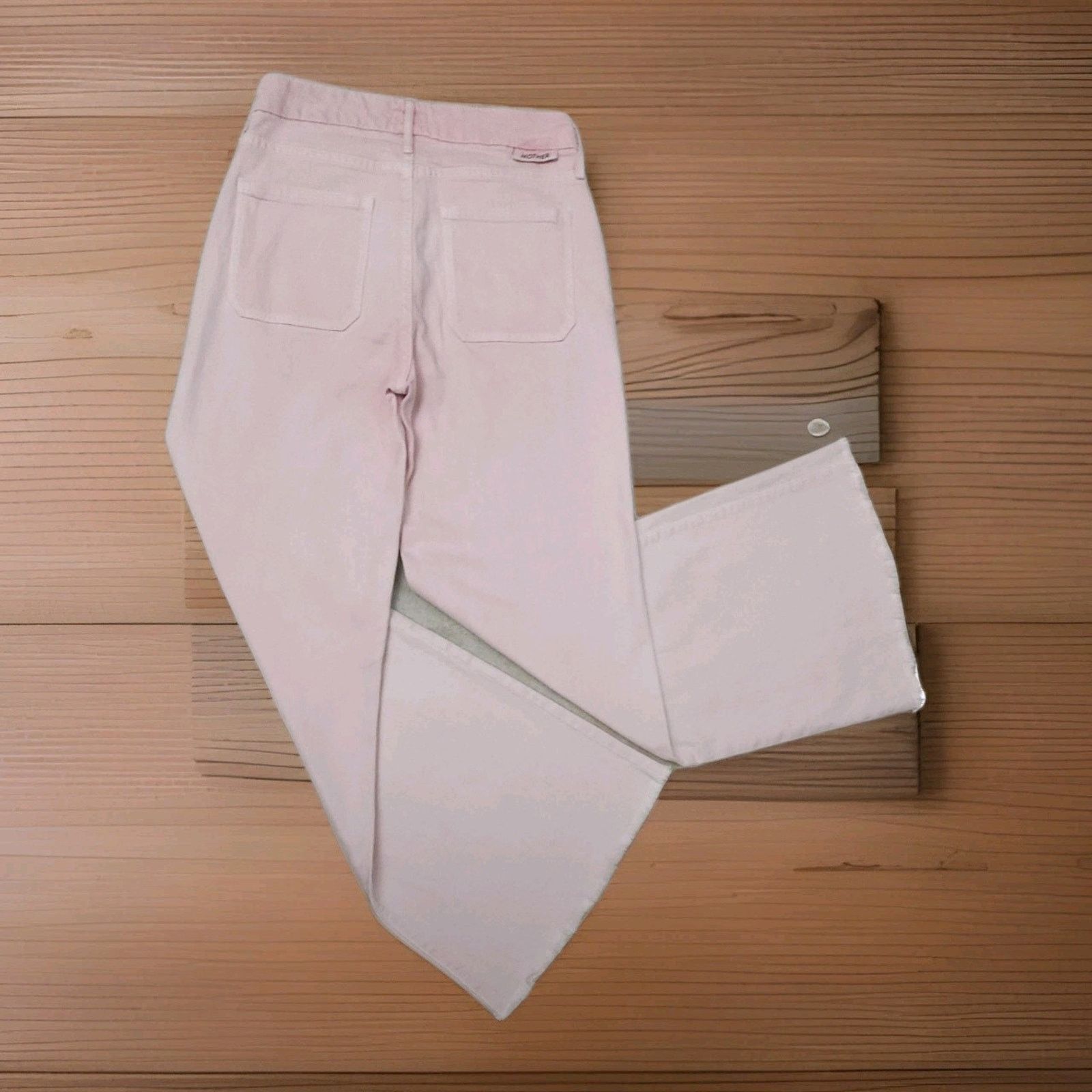 MOTHER Mother Patch Pocket Roller Ankle Fray Wide Leg Geranium 26 Size 26" / US 2 / IT 38 - 6 Thumbnail