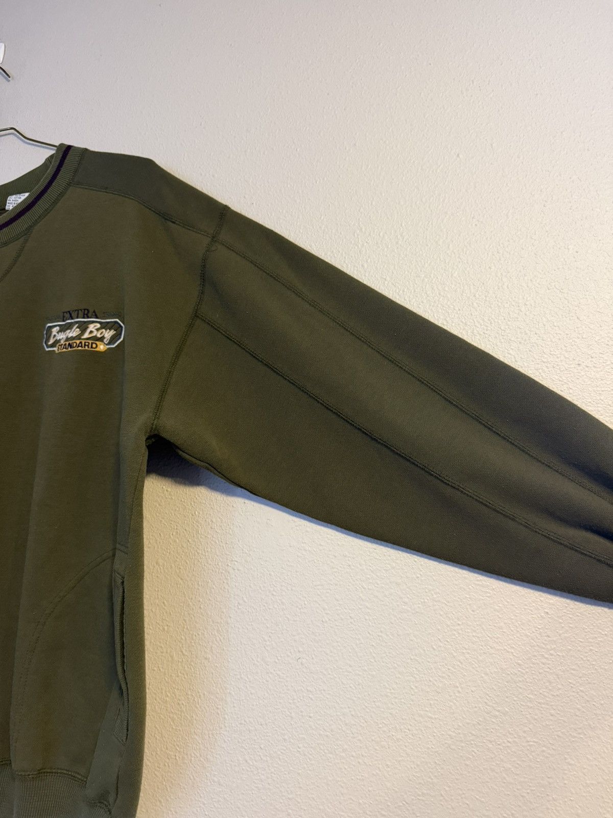 Vintage vintage 90s bugle boy olive green crewneck sweatshirt large Size US L / EU 52-54 / 3 - 3 Thumbnail